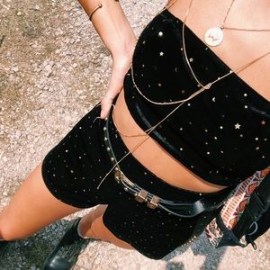 Star and moon velvet set